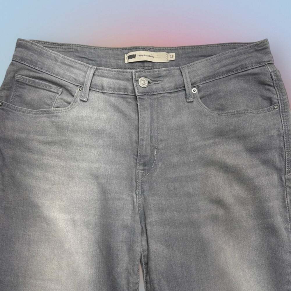 LEVI’S Women’s 12 Gray MID RISE SKINNY Jeans